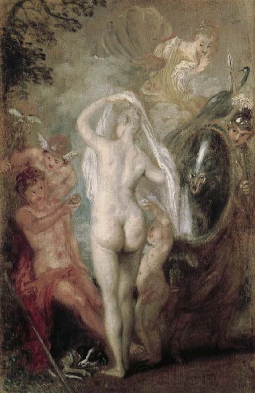 Jean-Antoine Watteau le jugement de paris Norge oil painting art